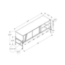 Monarch I 2739 60"L TV Stand - Grey/Black Metal with Storage IMAGE 10