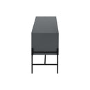  Monarch I 2739 60"L TV Stand - Grey/Black Metal with Storage IMAGE 4