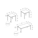  Monarch I 7896P 3Pcs Occasional Table Set - Grey/Black Metal IMAGE 11
