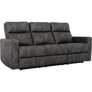 Primo International Bruce Reclining Polyurethane Sofa Bruce Reclining Sofa - Smoke IMAGE 3