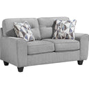  Mazin Furniture 8416GY-2 Love Seat - Grey IMAGE 1