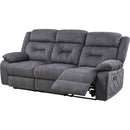 Minhas Furniture Malden Reclining Fabric Sofa MALDEN-S Reclining Sofa - Midnight IMAGE 1