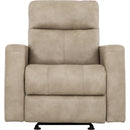  Primo International Bruce Glider Recliner - Taupe IMAGE 3