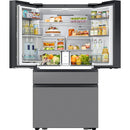  Samsung 36-inch, 29 cu. ft. 4-Door French Door Refrigerator with AI Family Hub™ RF90F29AECR/AC IMAGE 4