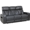  Primo International Heritage Power Reclining Leather Match Sofa Colton 73879 Power Reclining Sofa - Black IMAGE 1