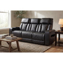  Primo International Heritage Power Reclining Leather Match Sofa Colton 73879 Power Reclining Sofa - Black IMAGE 4