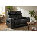  Primo International Colton Power Reclining Leather Match Loveseat Colton 73879 Power Reclining Loveseat - Black IMAGE 6