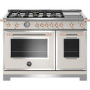  Bertazzoni 48-inch Freestanding Dual Fuel Range HER486BTFEPAG IMAGE 1