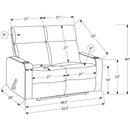  Monarch Reclining Leather Look Loveseat 8M12070 IMAGE 3