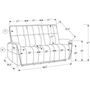  Monarch 8P13451 Reclining Sofa  - Grey IMAGE 3