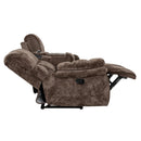  Primo International Amore Reclining Fabric Sofa Steele Manual Motion Sofa - Dillon Mink IMAGE 4