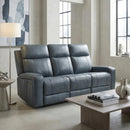  Primo International Heritage Power Reclining Leather Match Sofa Cavron Power Reclining Sofa - Blue IMAGE 9