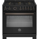  Bertazzoni 36-inch Freestanding Dual-Fuel Range with Air Fry Technology PRO366BCFEPCAT IMAGE 1