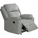  Primo International Cortland Rocker Fabric Recliner Cortland Rocker Recliner - Grey IMAGE 1