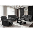  Primo International Foley Power Reclining Leather Match Loveseat Foley Power Reclining Loveseat with Console - Dino Smoke Grey IMAGE 2