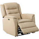  Primo International Heritage Power Leather Match Recliner with Wall Recline Carter Power Glider Recliner - Milano Beach IMAGE 2