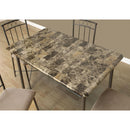  Monarch I 1029 Dining Set - 5Pcs Set / Espresso Marble / Bronze Metal IMAGE 2