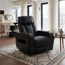  Primo International Colton Swivel Glider Leather Match Chair Colton 74985 Swivel Glider Recliner - Black IMAGE 10