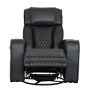  Primo International Colton Swivel Glider Leather Match Chair Colton 74985 Swivel Glider Recliner - Black IMAGE 4